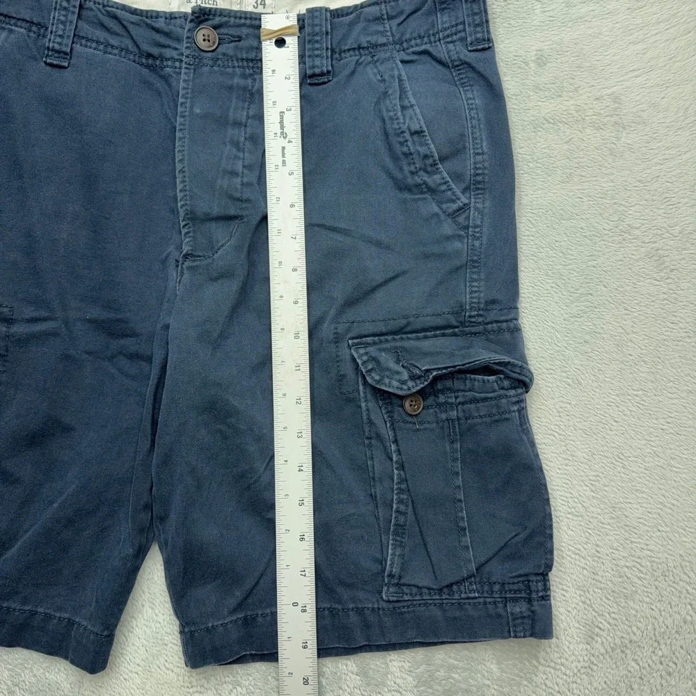 Abercrombie & Fitch Y2k Cargo Shorts Mens 34 Navy Blue Classic Utility Rugged